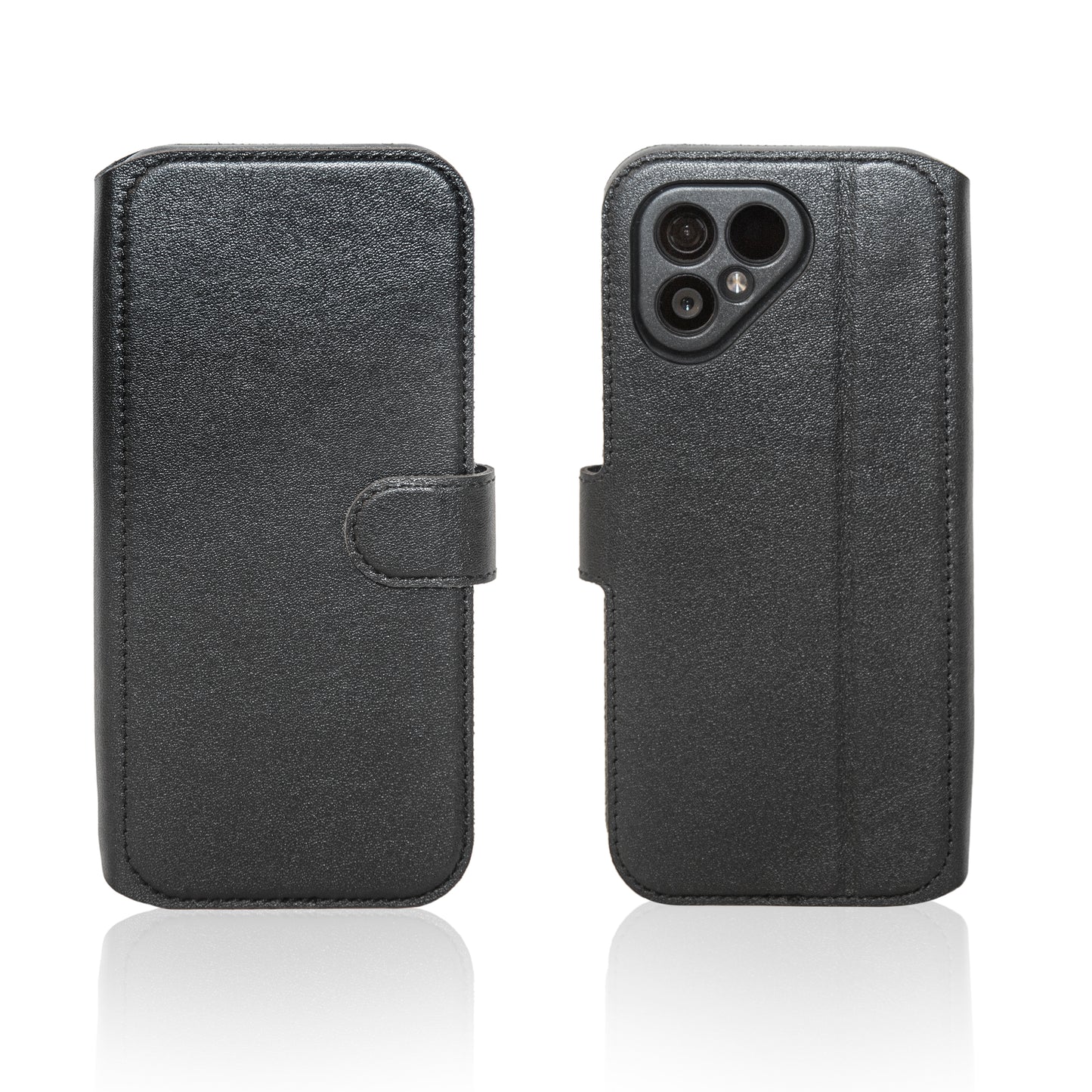 Biowaves Leder Flip Cover schwarz