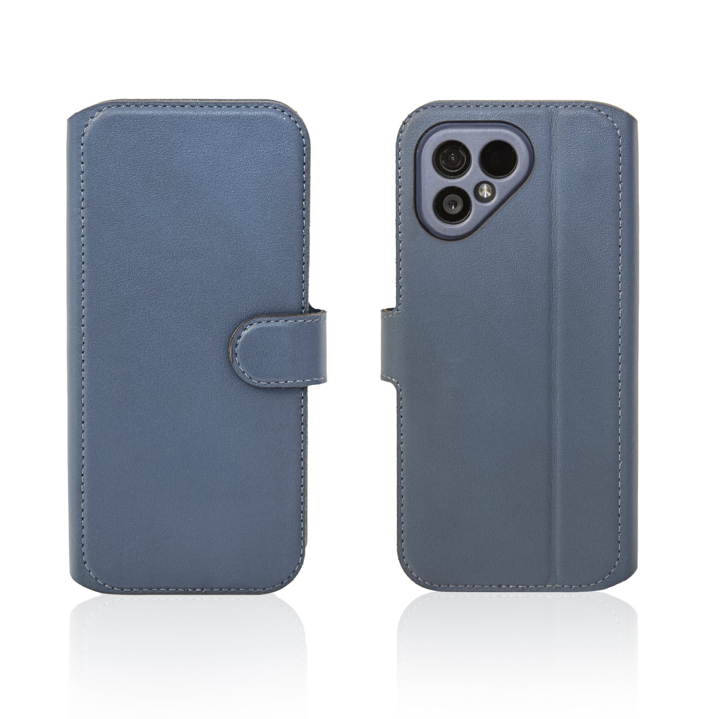Biowaves Leder Flip Cover blau