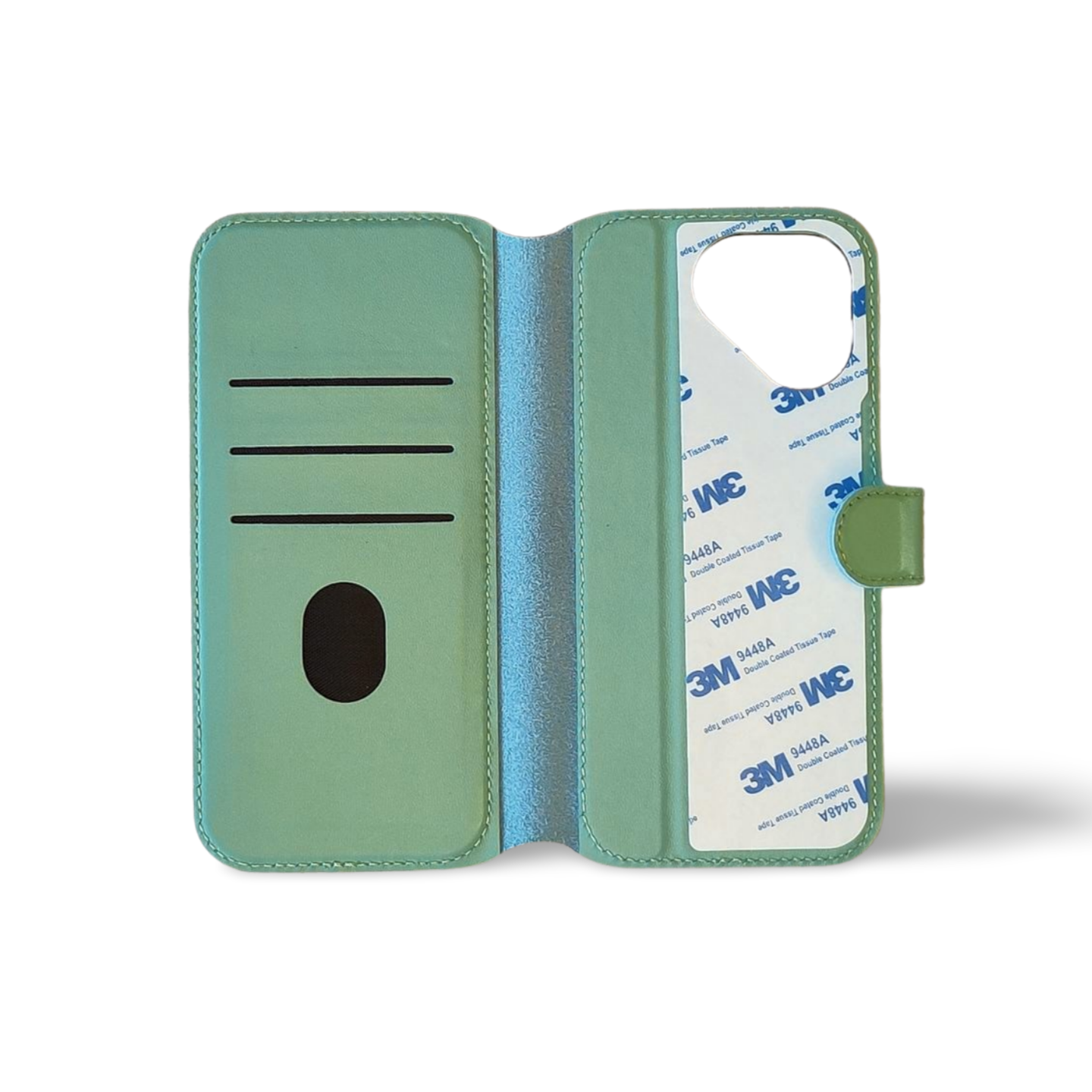 Fairphone 5 Leder Flip Case open nature green