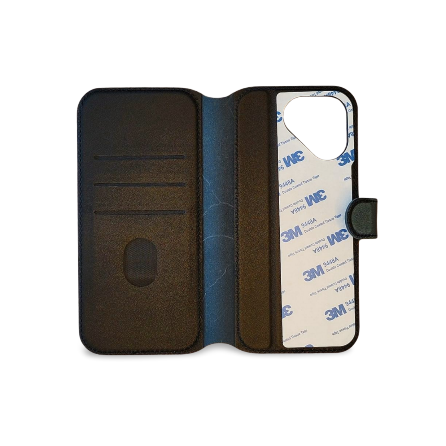 Fairphone 5 Leder Flip Case open deep black
