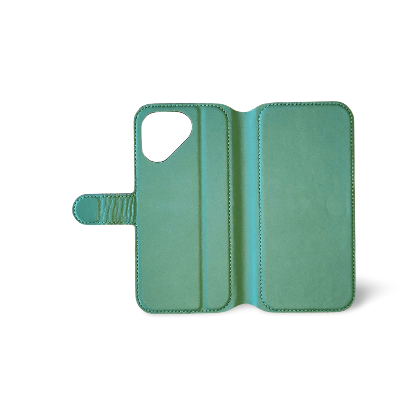 Fairphone 5 Leder Flip Case open back nature green