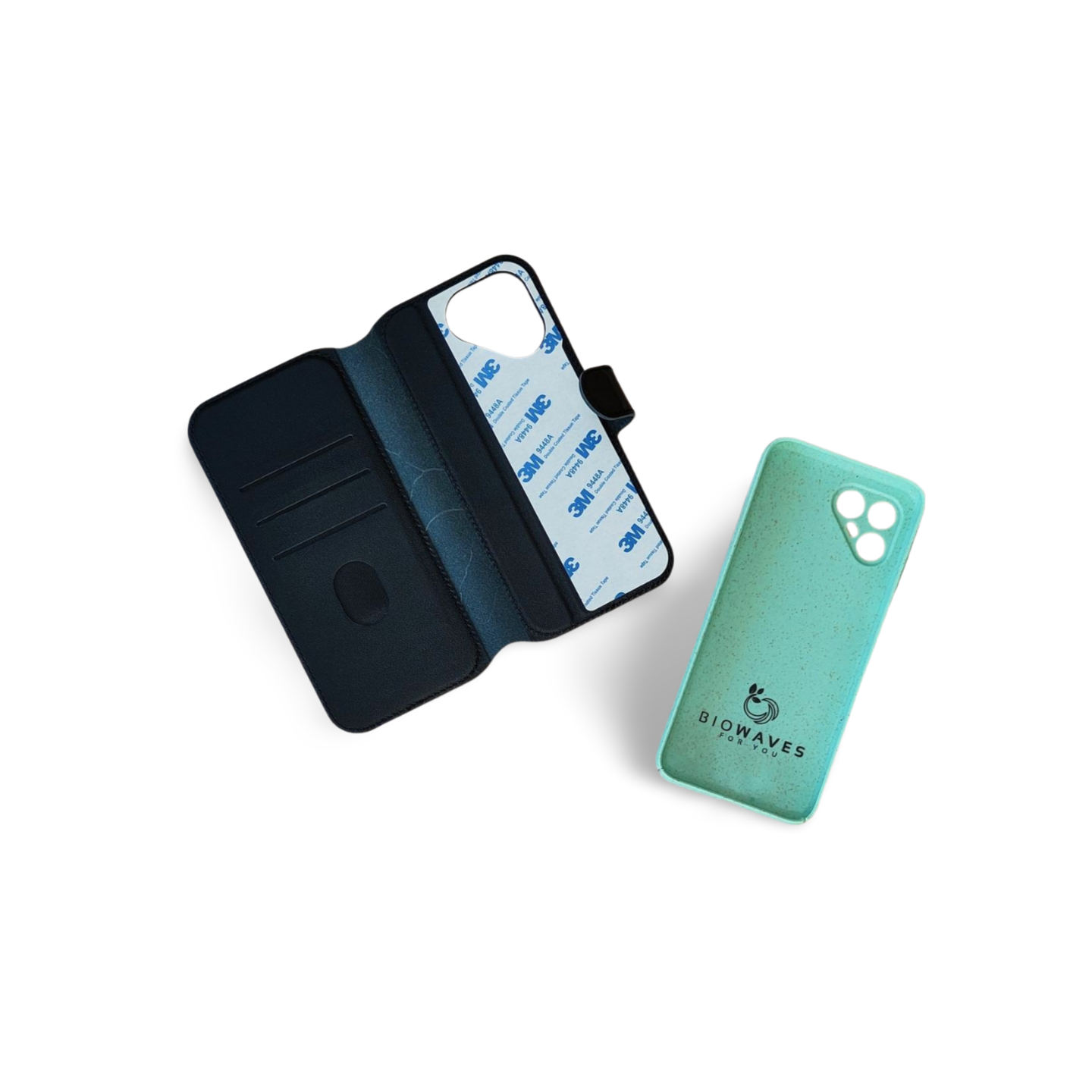 Fairphone 4 Flip Cover mit Hülle schwarz/grün