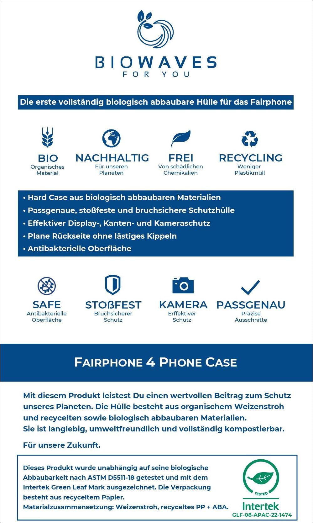 Fairphone 4 Hülle Retail Package Back