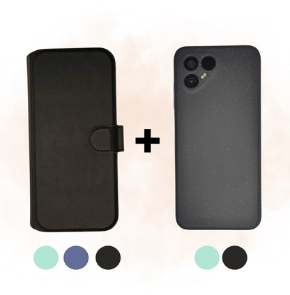 Leder Flip Cover für Fairphone 4 – Wallet Case Bundle