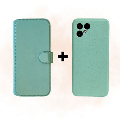 Leder Flip Cover für Fairphone 4 – Wallet Case Bundle
