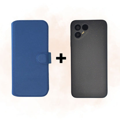 Leder Flip Cover für Fairphone 4 – Wallet Case Bundle