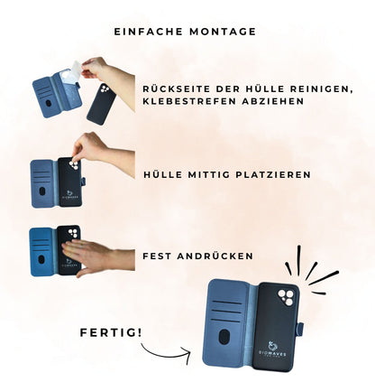 Leder Flipcover für Fairphone 4 / 5 / 6 - ohne Case