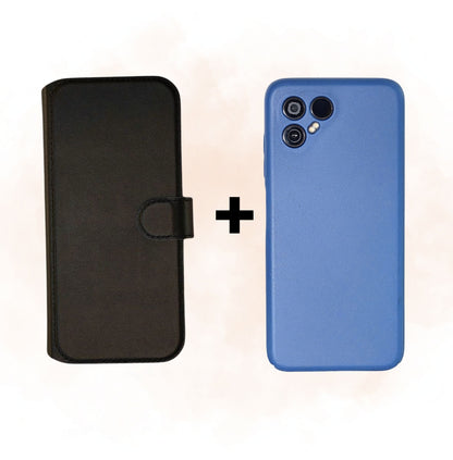 Leder Flip Cover für Fairphone 4 – Wallet Case Bundle