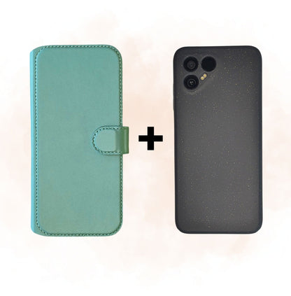 Leder Flip Cover für Fairphone 4 – Wallet Case Bundle